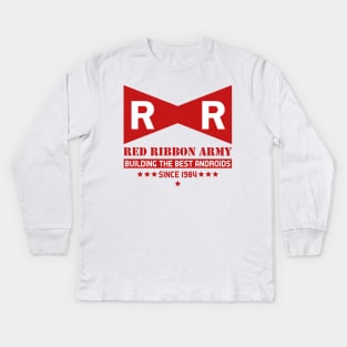 Red Ribbon Army Kids Long Sleeve T-Shirt